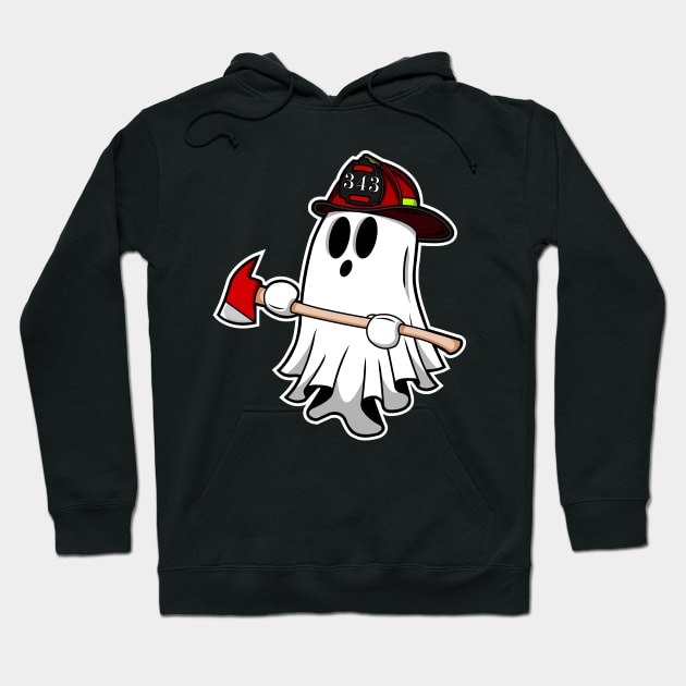 Ghost Firefighter Axe Hoodie by BG